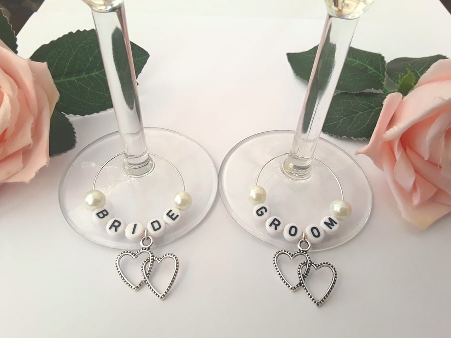 Personalised wine glass charm, Personalised wine glass charm, Wine glass charm