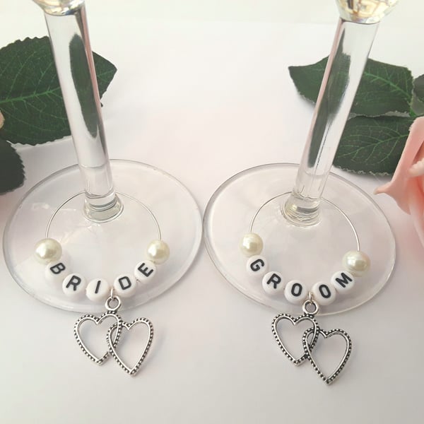 Personalised wine glass charm, Personalised wine glass charm, Wine glass charm