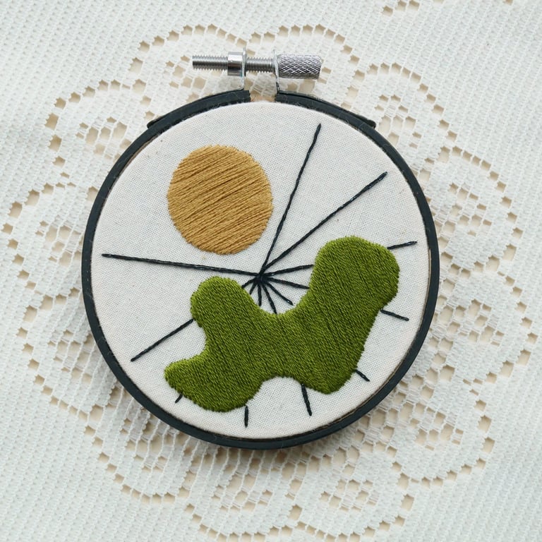 Chaos Theory Abstract No.19 - Green, Gold and Black Mini Mood Abstract Art Piece