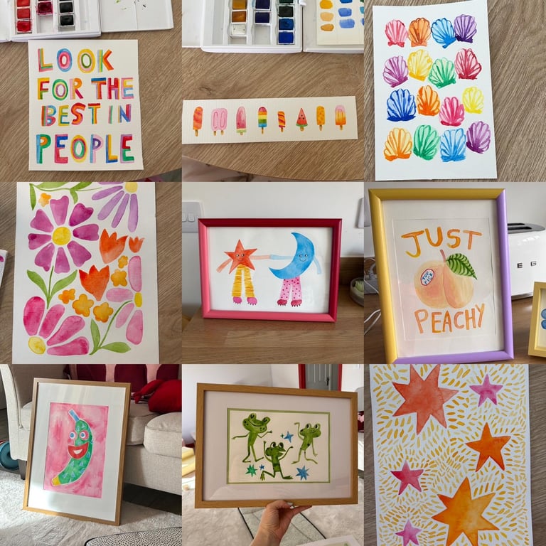 Personalised watercolour paintings