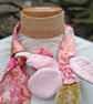 Pink floral satin necklace - Image 6