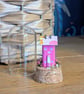 Miniature Glass Cloche with Wooden Cottage Home Decor  - Image 2