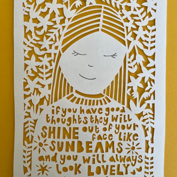 Good Thoughts Papercut