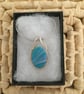 Handcrafted Azure Oval Pendant    - Image 1