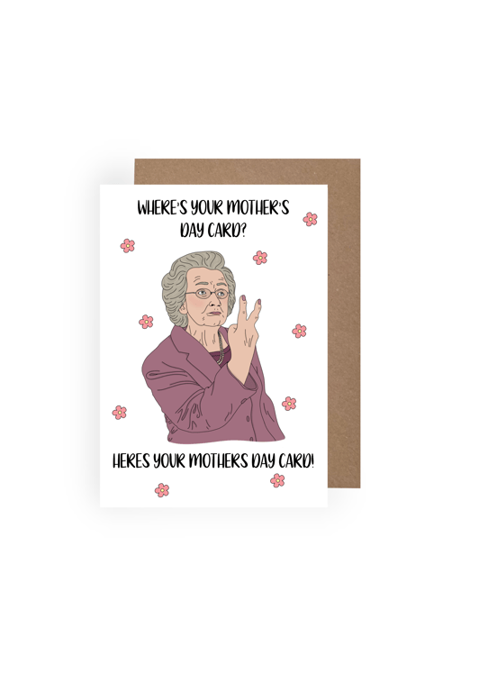 A Gavin and Stacey Doris where’s the salad themed Mothers Day Card