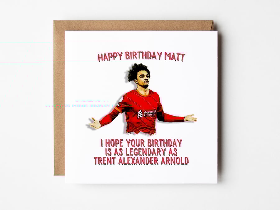 Trent Alexander Arnold Birthday Card, Liverpool Birthday Card,  Card For Son