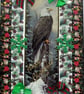 Hand Crafted Decoupage Chistmas Card - Happy Christmas (3231) Wild Eagle Bird