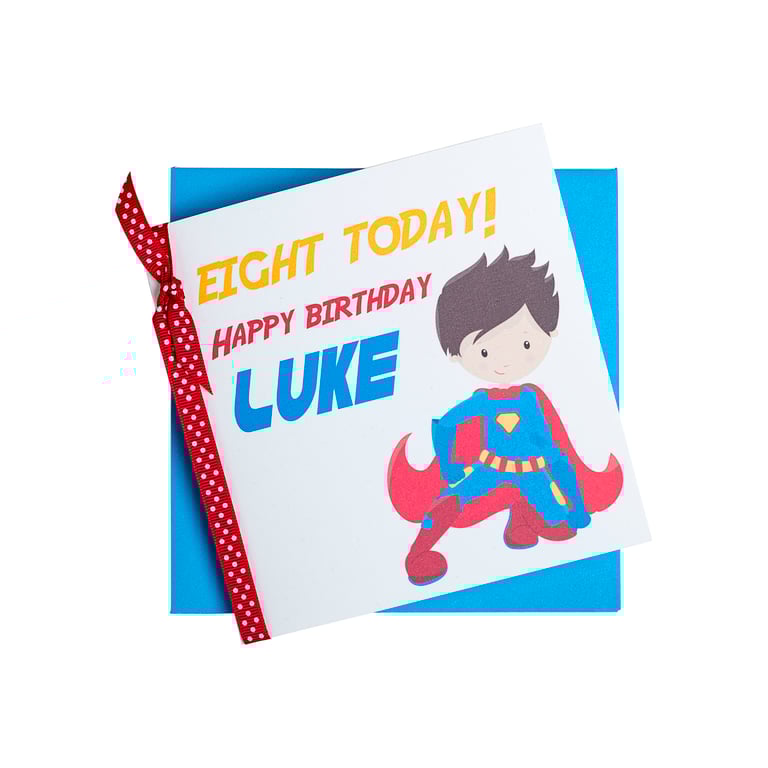 Personalised Superhero Supergirl Card