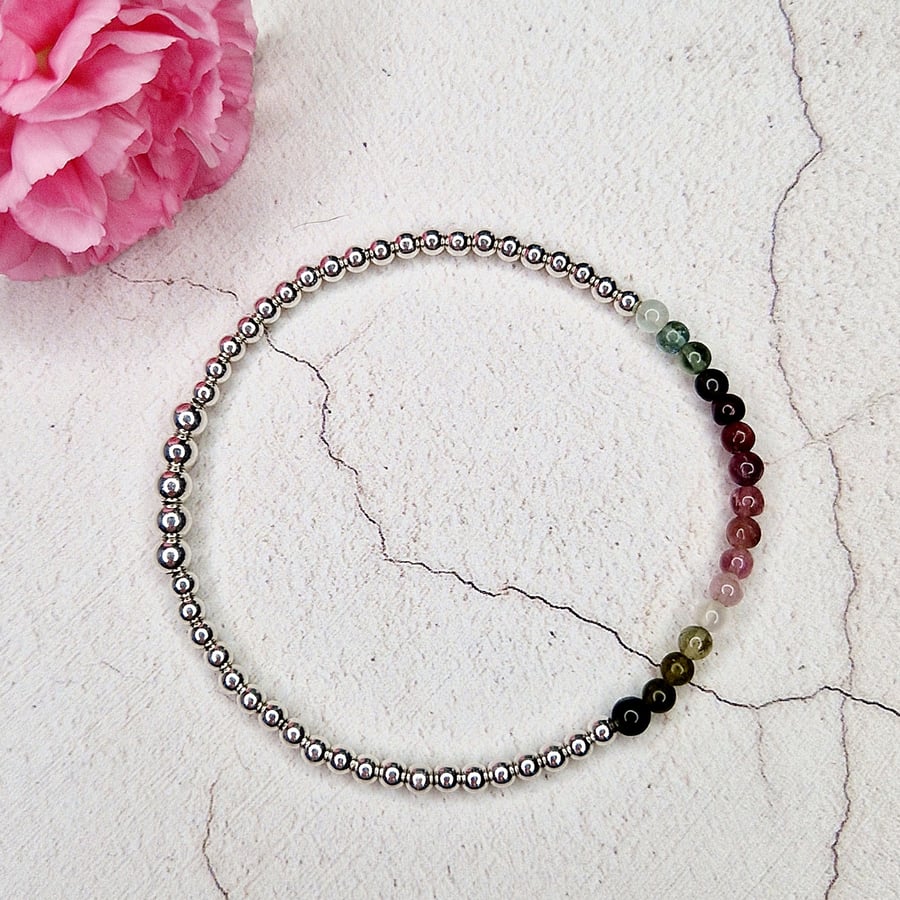 Tourmaline Bead Bracelet