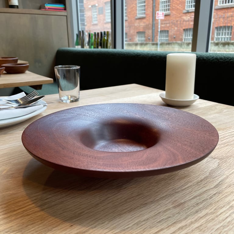 Wide-rim Mahogany Bowl