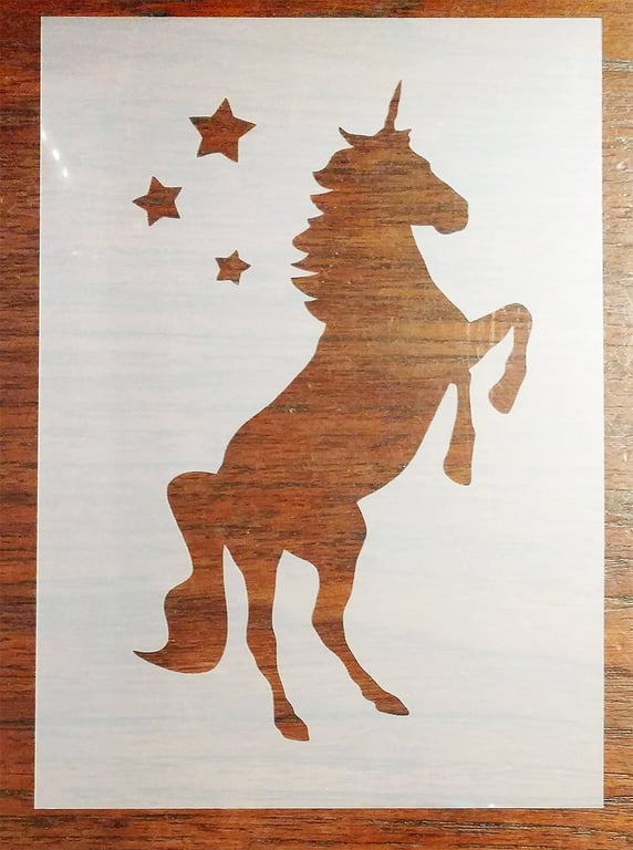 Unicorn Stencil (A5) Mask Reusable PP Sheet for Arts & Crafts, DIY