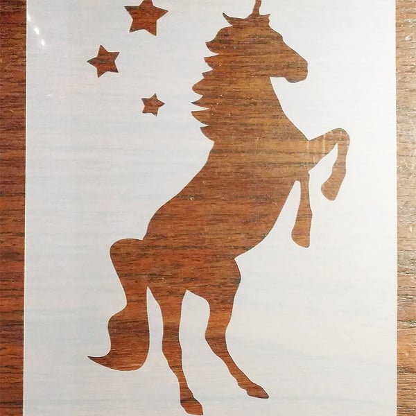 Unicorn Stencil (A5) Mask Reusable PP Sheet for Arts & Crafts, DIY