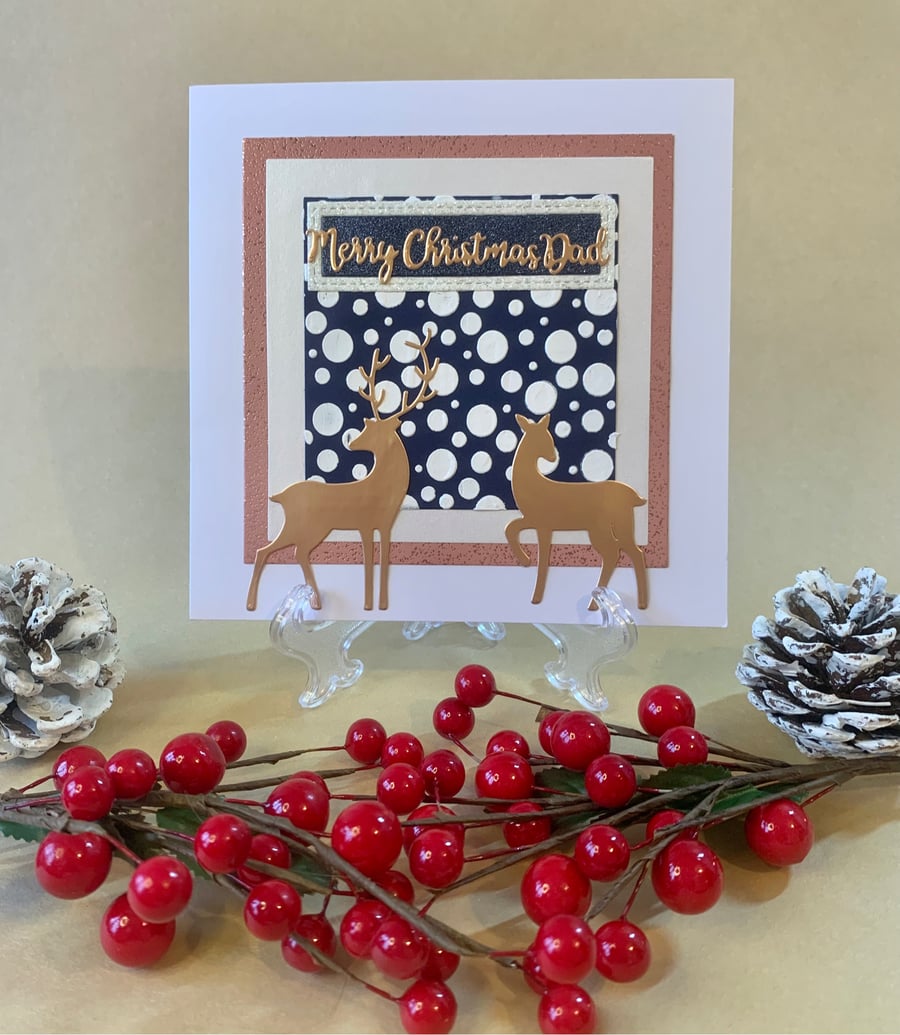 Handmade Merry Christmas Dad Card
