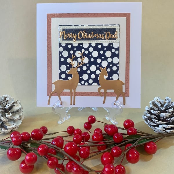 Handmade Merry Christmas Dad Card