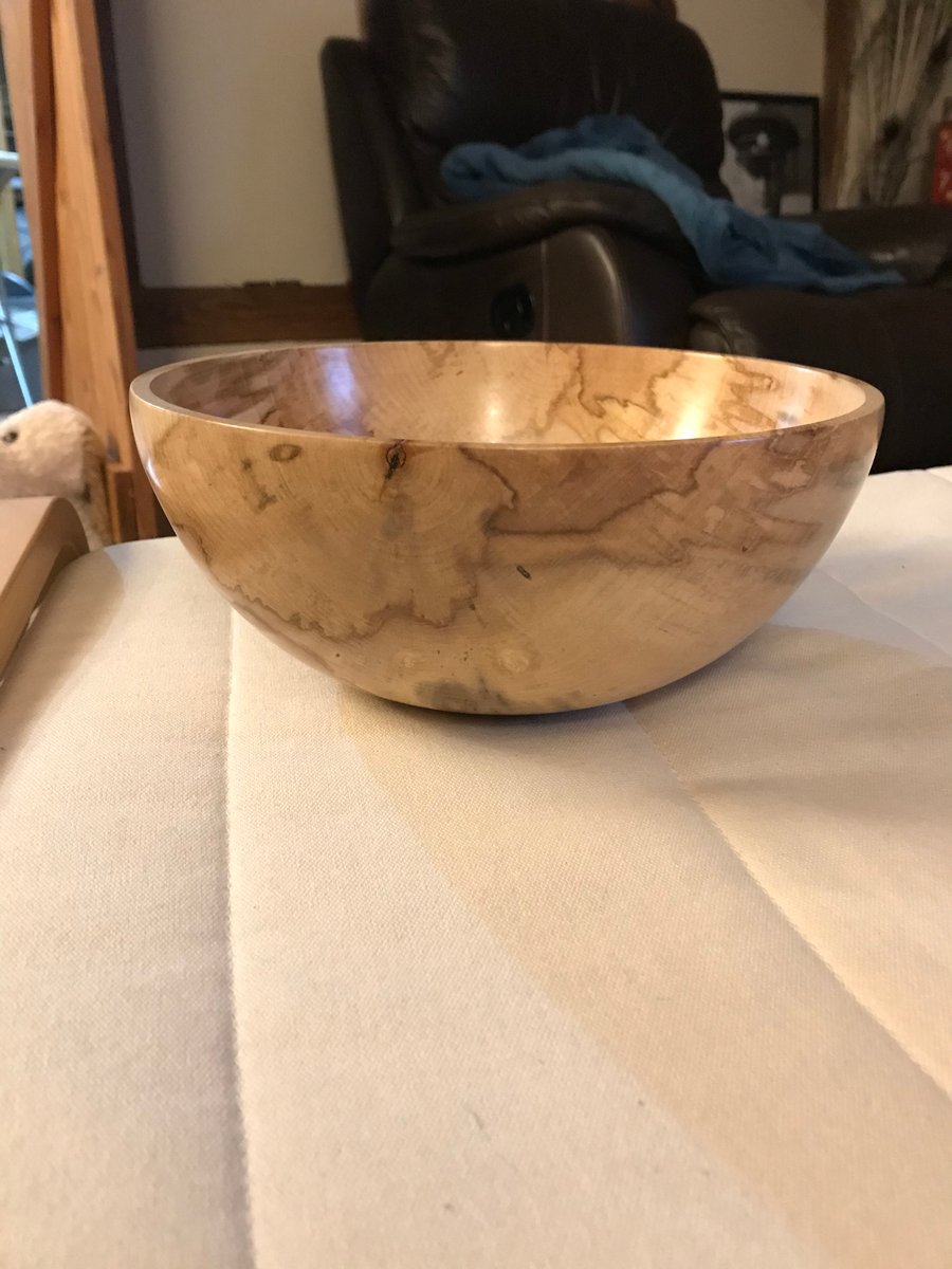 A large Spalted Beech fruit bowl