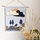 Applique Mountains Wall Hanger