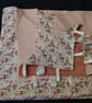 Handmade Lightweight Pink Baby Shawl, Reversible Fox & Deer Design - Image 4