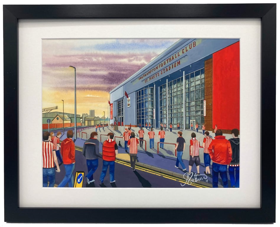Southampton, Framed & Unframed Fine Art Print Football FC Dell Stadium Gift