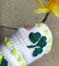 Shamrock Crochet Fingerless Gloves - Image 2