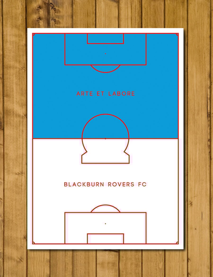 Blackburn Rovers FC - Arte et Labore - Pitch Perfect Art - Various Sizes
