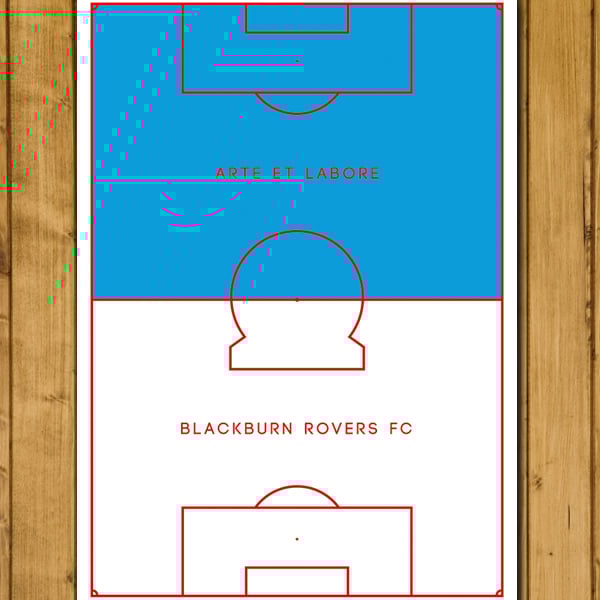 Blackburn Rovers FC - Arte et Labore - Pitch Perfect Art - Various Sizes