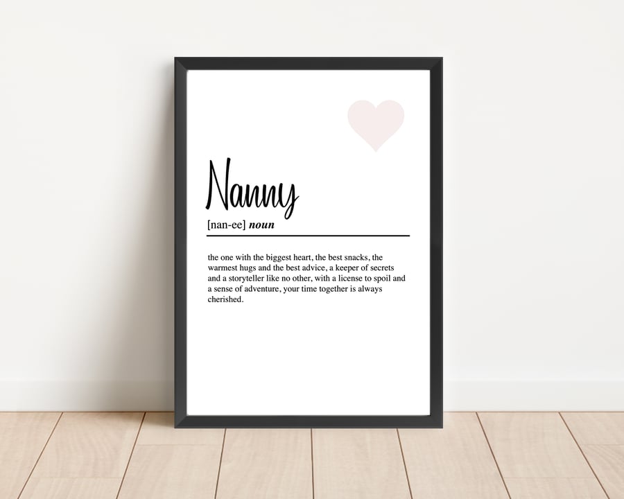 Nanny definition print 