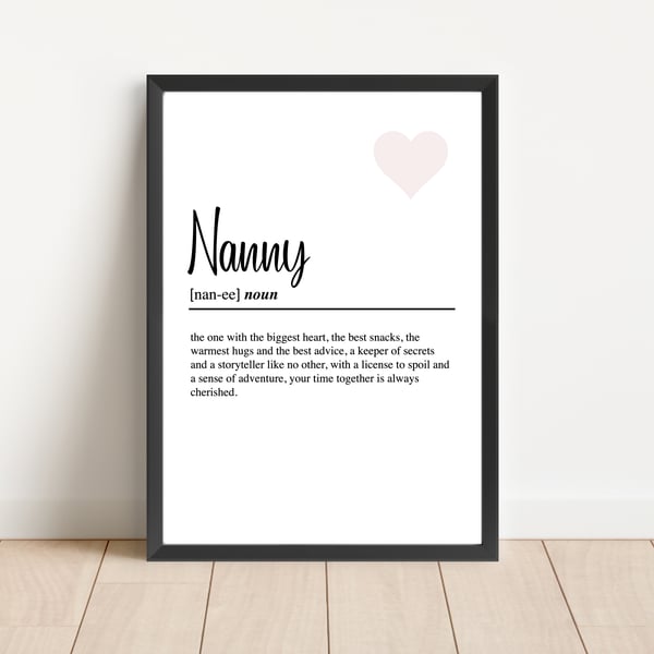 Nanny definition print 