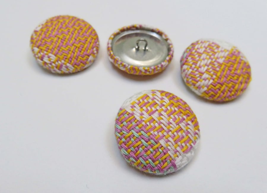 4 Cotton Covered Buttons