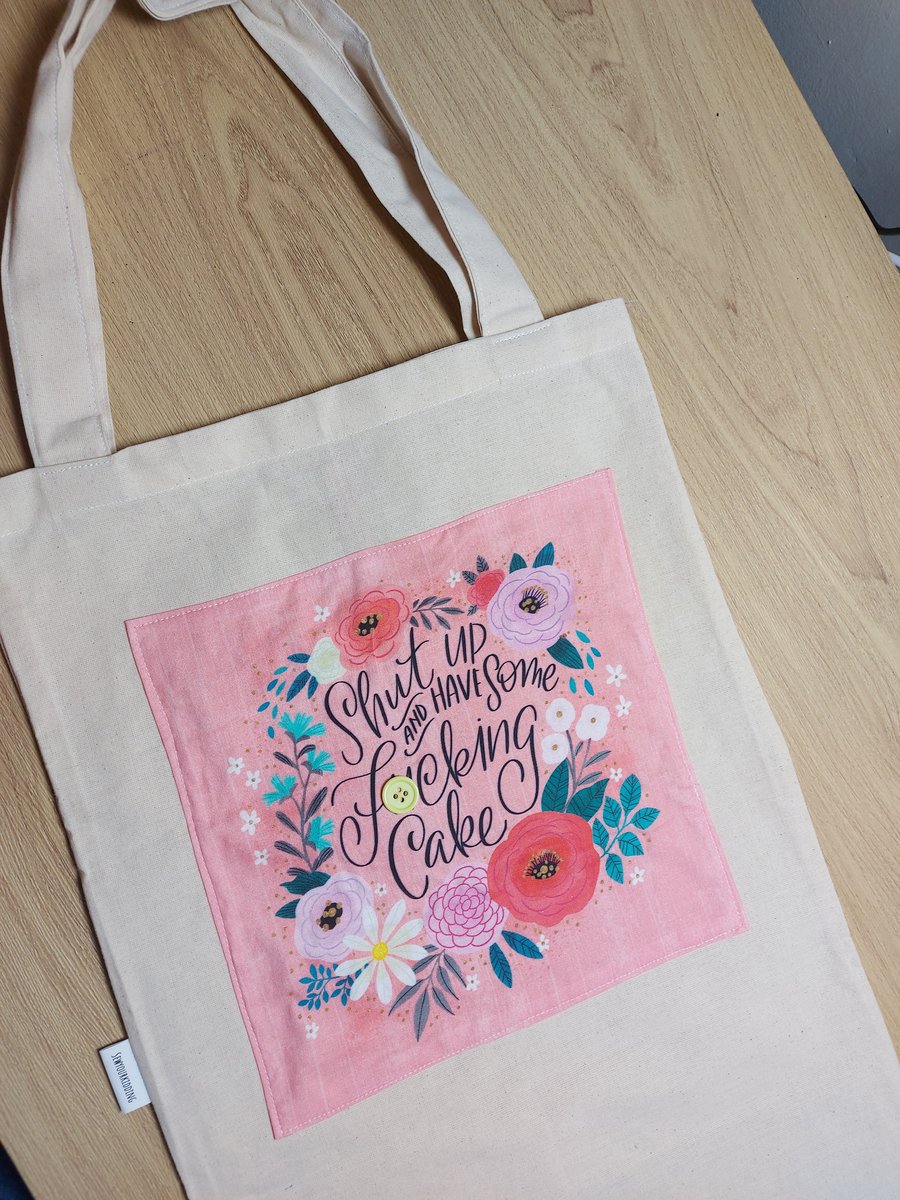 Shut up amd have cake tote bag 
