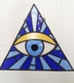All Seeing Eye Eye of Providence Stained Glass Panel, Illuminati . - Image 7