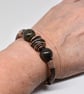 Golden Obsidian and Copper Viking Weave Bracelet - Image 3