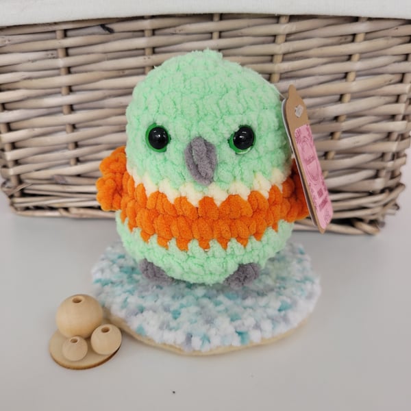 Handmade crochet parrot bird
