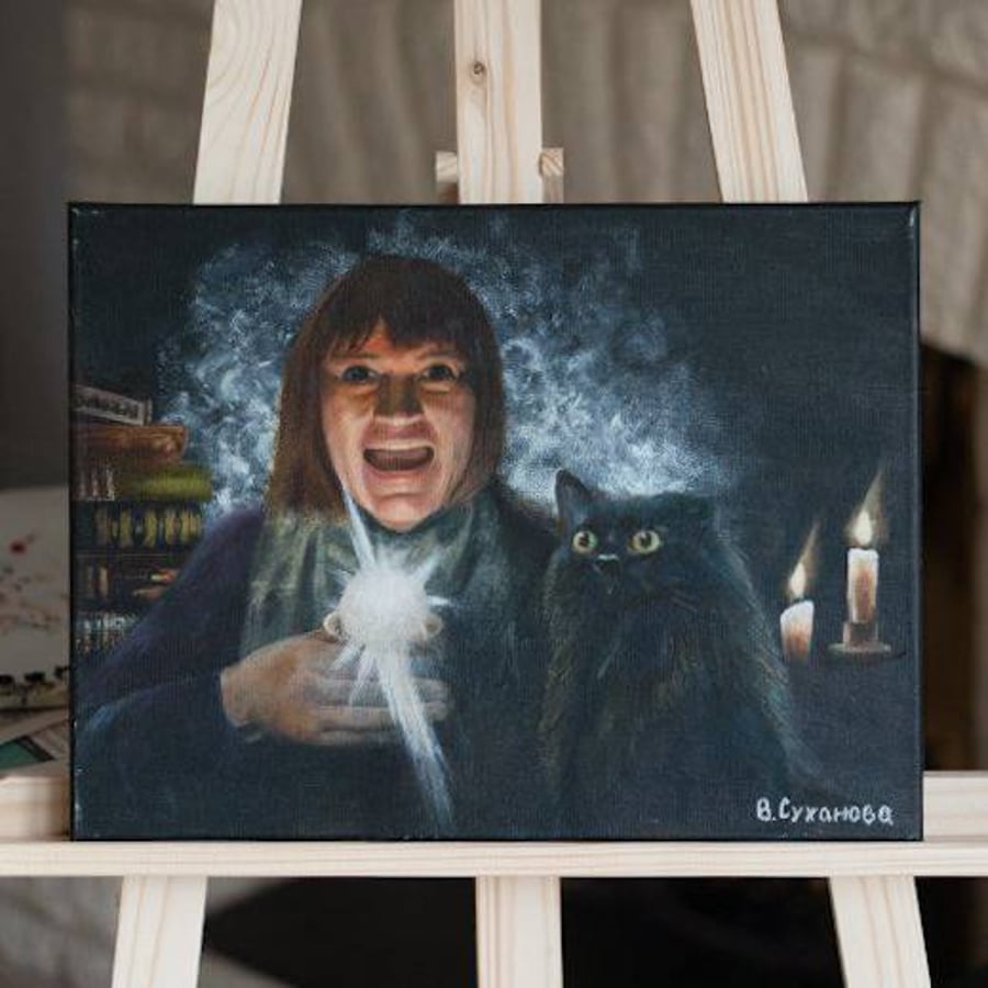 Original oil painting. "Miracle"