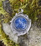 Sterling silver and lapis lazuli vortex pendant 
