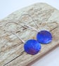 Sterling Silver and Coloured Titanium Earrings - UK Free Post - Image 2