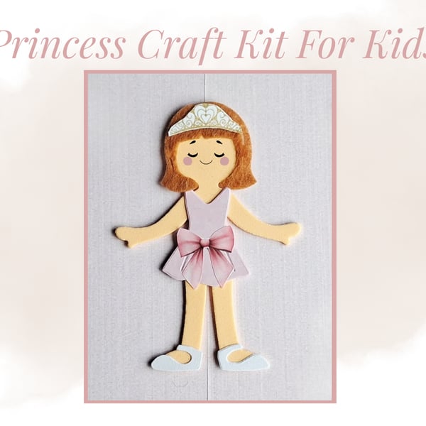 Princess Dress-Up Doll Craft Kit for Kids - Party Bag Filler & Screen-Free Acti