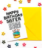 Funny Birthday Card For Sister, Joke Birthday Card From Brother, Sister  - Image 2