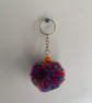Rainbow Pom Pom Keyring (706) - Image 1