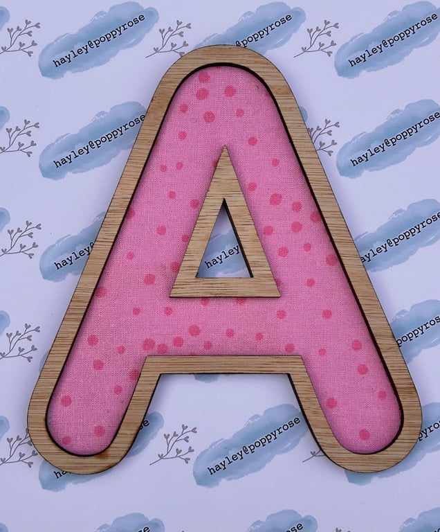 10cm Maplewood & Craft Fabric Letter Skandi Inspired Decoration
