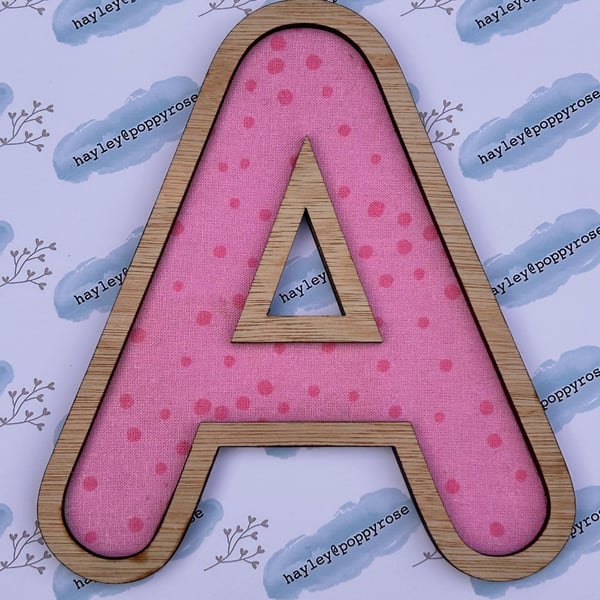 10cm Maplewood & Craft Fabric Letter Skandi Inspired Decoration