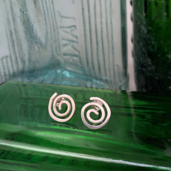 Sterling silver spiral studs 