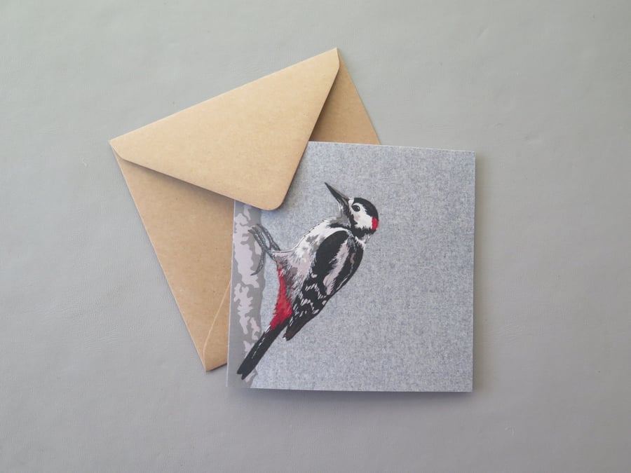 Great Spotted Woodpecker card