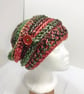 Womens Slouch hat, Autumn mix colours, Chunky hat, Crochet hat - Image 1