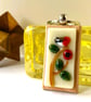 Poppy and Robin fused glass keyring, bag charm - Image 3
