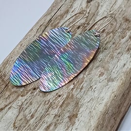  Handmade Coloured and Textured Titanium Earrings - UK Free Post