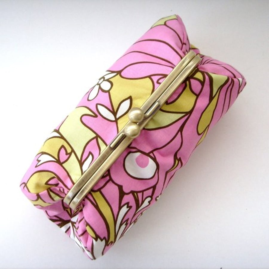 Amy Butler Wild Flower Clutch Bag / Make up Purse