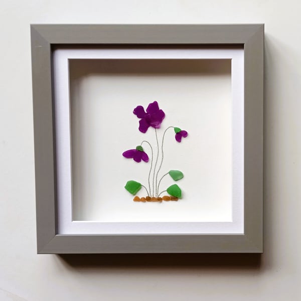Sea Glass Violets 