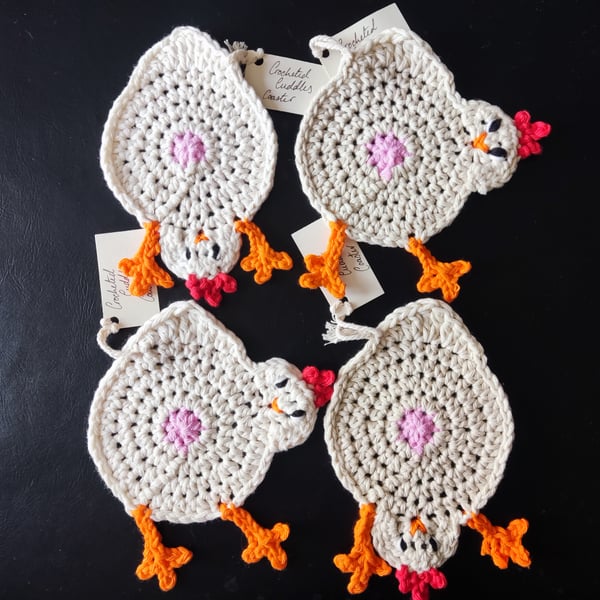 Chicken Coasters - Set of 2