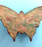 brooch: butterfly - scrolled pale purple and pale green on clear enamel - Image 2