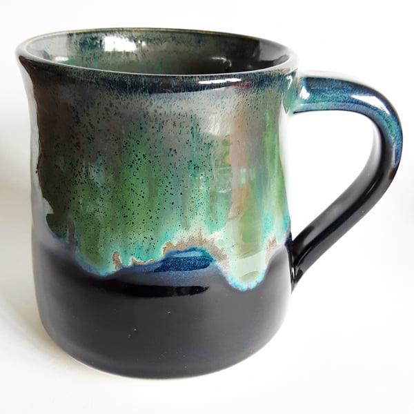 Northern Lights Aurora Mug - Hand Thrown Stoneware Ceramic Mug